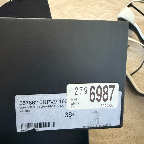 Saint Laurent Black and White Heels - Picture 6 of 6